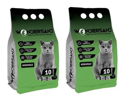 Wondersand Kokusuz Topaklanan İnce Taneli Bentonit Kedi Kumu 2x10 lt