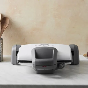 Emsan Magic Pro 6 Dilim Granit Çıkartılabilir Plaka Tek Yönlü 1800 W Izgaralı Beyaz Tost Makinesi