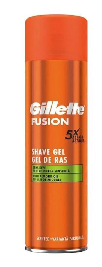 Gillette Fusion 5X Sensitive Badem Yağlı Seyahat Boyu Hassas Ciltler İçin Tıraş Köpüğü 200 ml