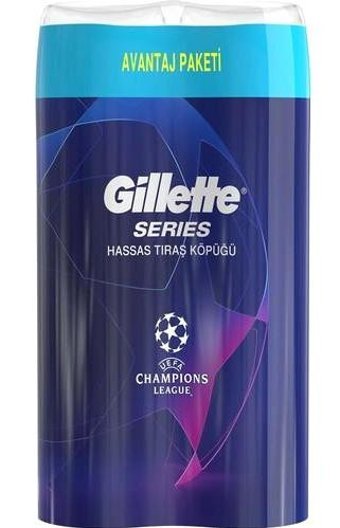 Gillette Series Champions Seyahat Boyu Hassas Ciltler İçin Tıraş Köpüğü 2x250 ml