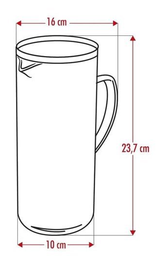 Ew'S Cam 1500 ml Kapaklı Sürahi