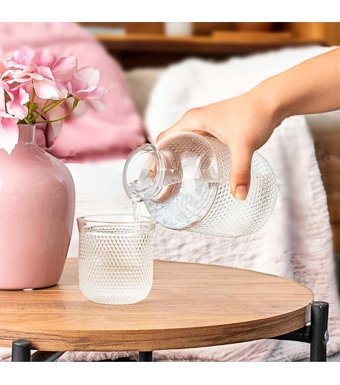 Porsima 14974 Cam 650 ml Kapaklı Sürahi