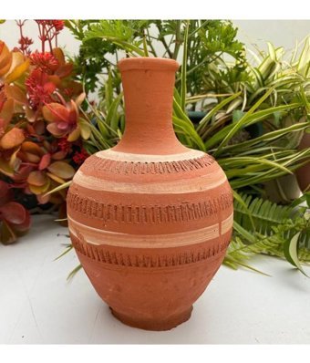 Arwen-store Toprak 1.5 lt Kapaklı Sürahi Kahverengi