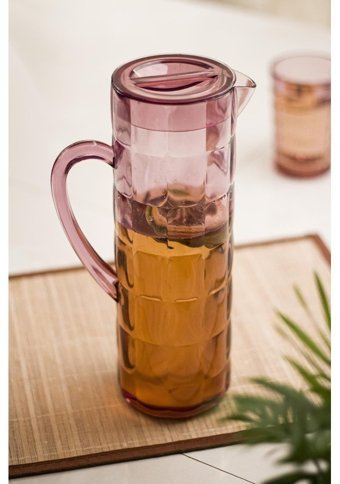 Bena Life Allegra Akrilik 1.5 lt Kapaklı Sürahi Mürdüm
