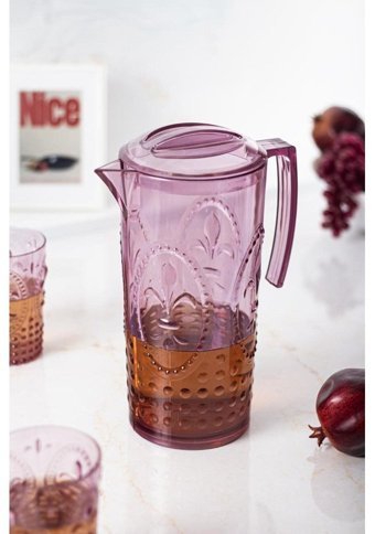 Depa Hkz Akrilik Magic Plastik 2.3 lt Kapaklı Sürahi Mürdüm