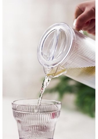 Ew'S Barok Akrilik 1.5 lt Kapaklı Sürahi Şeffaf
