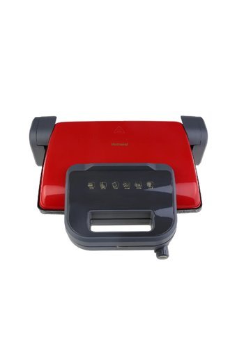 Homend Toastbuster 1361h 6 Dilim Döküm Çıkartılabilir Plaka Tek Yönlü 1800 W Izgaralı Kırmızı Tost Makinesi