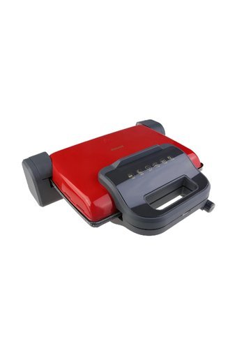 Homend Toastbuster 1361h 6 Dilim Döküm Çıkartılabilir Plaka Tek Yönlü 1800 W Izgaralı Kırmızı Tost Makinesi