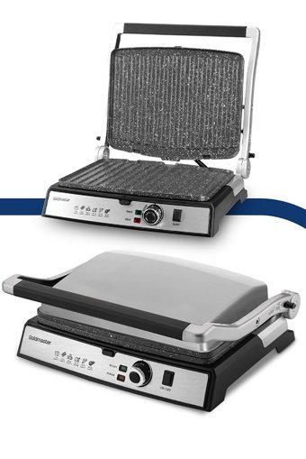 Goldmaster Tostmix 6 Dilim Granit Çıkartılabilir Plaka Tek Yönlü 2000 W Izgaralı Gümüş Tost Makinesi