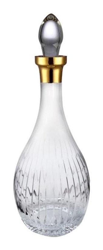 Kcd Lavita Altın Kesme Cam 1.5 lt Kapaklı Sürahi Şeffaf