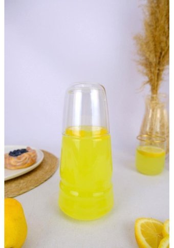Digithome Cam 750 ml Kapaklı Sürahi Şeffaf