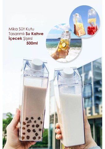 Tilbe Home Lüx Mika Akrilik 0.5 lt Kapaklı Sürahi Şeffaf