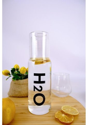 Digithome Cam 600 ml Kapaklı Sürahi Şeffaf