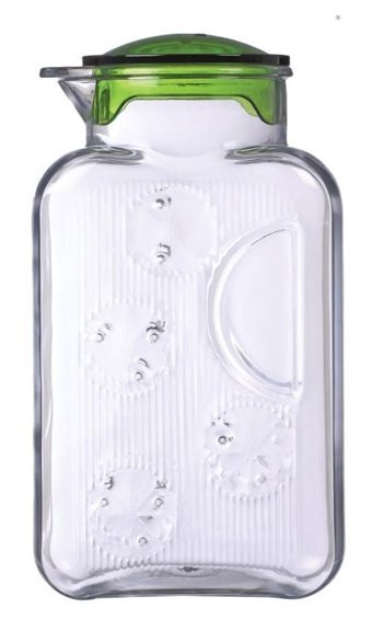 Herevin Plastik 1 lt Kapaklı Sürahi Şeffaf