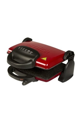 Arnica GH26111 6 Dilim Granit Çıkartılabilir Plaka Çift Taraflı 1750 W Izgaralı Kırmızı Tost Makinesi