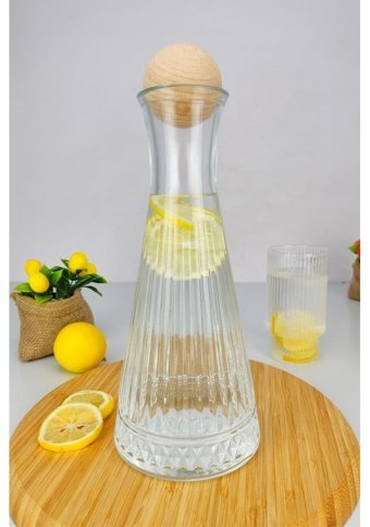 Digithome Elysia Cam 940 ml Kapaklı Sürahi