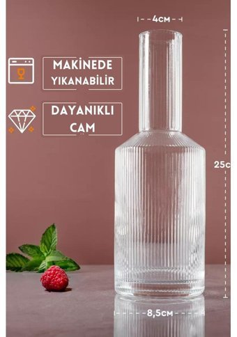 Arow Cam 1 lt Kapaklı Sürahi Şeffaf
