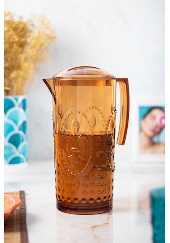 Depa Akrilik Magic Akrilik 2.3 lt Kapaklı Sürahi Turuncu