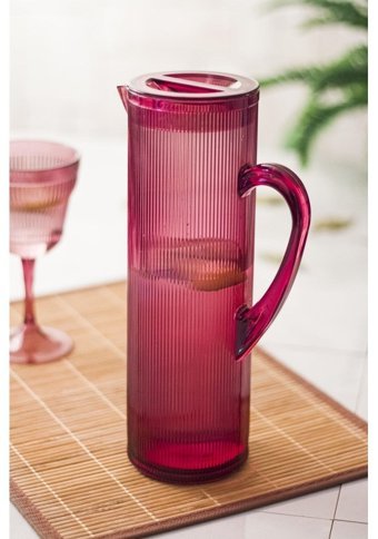 Bena Life Barok Akrilik 1.5 lt Kapaklı Sürahi Mürdüm