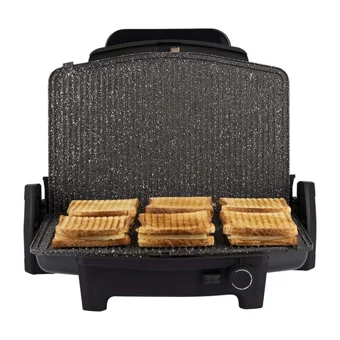 Arnica GH26262 6 Dilim Granit Çıkartılabilir Plaka Tek Yönlü 1750 W Izgaralı Siyah Tost Makinesi