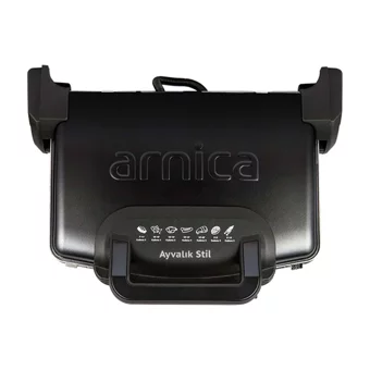 Arnica GH26262 6 Dilim Granit Çıkartılabilir Plaka Tek Yönlü 1750 W Izgaralı Siyah Tost Makinesi