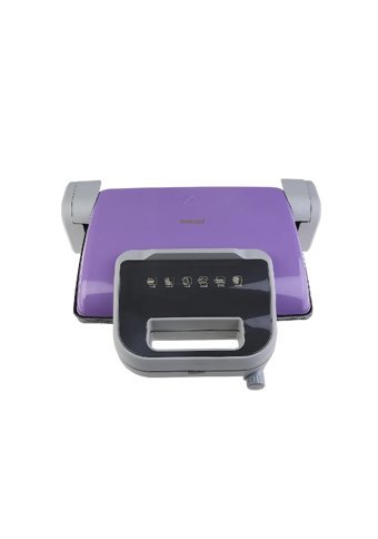 Homend Toastbuster 6 Dilim Granit Çıkartılabilir Plaka Tek Yönlü 1800 W Izgaralı Mor Tost Makinesi