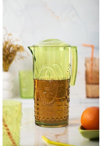 Bena Life Akrilik Magic Akrilik 2.3 lt Kapaklı Sürahi Yeşil