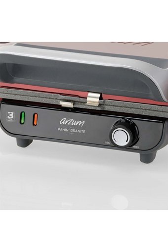 Arzum AR2006 4 Dilim Granit Çıkartılabilir Plaka Tek Yönlü 1800 W Izgaralı Rose Gold Tost Makinesi