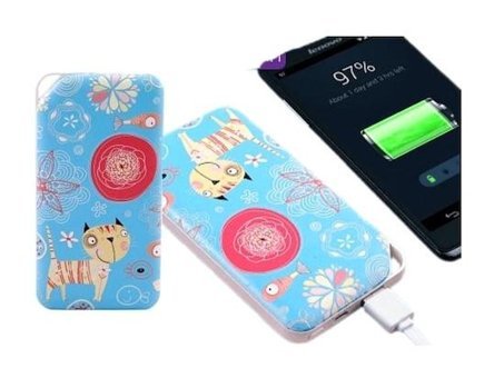 Cosmostech Özel Resim Kedi Temalı 10000 mAh Powerbank Çok Renkli