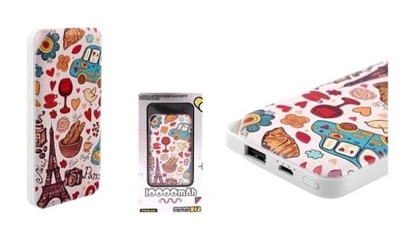 Cosmostech Eyfel Kulesi Temalı 10000 mAh Powerbank Çok Renkli