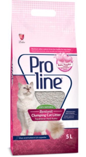 Proline Topaklanan İnce Taneli Bentonit Kedi Kumu 5 lt