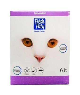 Fresh Paty Lavanta Kokulu Topaklanan İnce Taneli Aktif Karbonlu Bentonit Kedi Kumu 6 lt