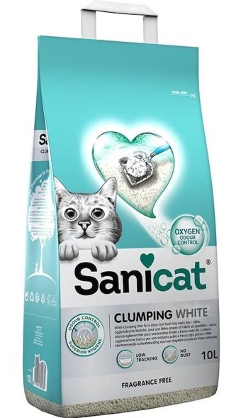 Sanicat Koku Kontrollü Topaklanan İnce Taneli Bentonit Kedi Kumu 10 lt