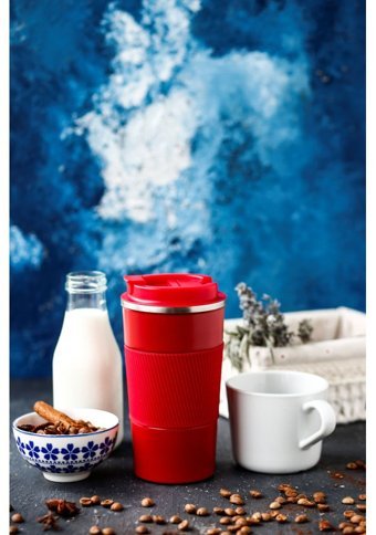 Black Goat Mug Çelik 500 ml Termos Kırmızı