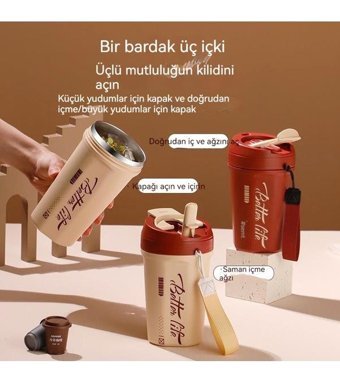 Oloey 304 Çelik 520 ml Outdoor Termos Haki