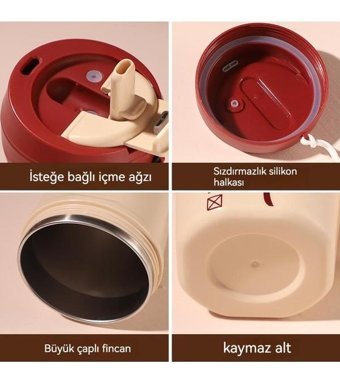 Oloey 304 Çelik 520 ml Outdoor Termos Haki