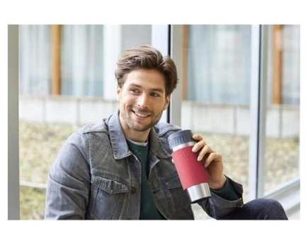 Tefal Travel Mug Easy Twist Çelik 360 ml Outdoor Termos Kırmızı