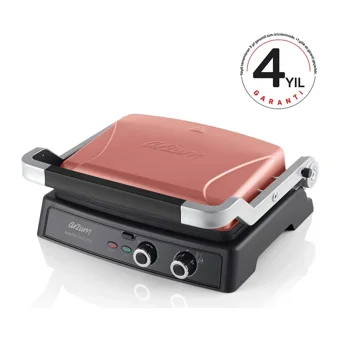 Arzum AR2044-G 6 Dilim Granit Çıkartılabilir Plaka Tek Yönlü 2000 W Izgaralı Rose Gold Tost Makinesi