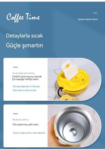 Oloey 316 Çelik 450 ml Outdoor Termos Siyah