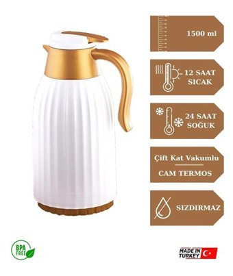 Remetta Cam 1.5 lt Outdoor Termos Beyaz