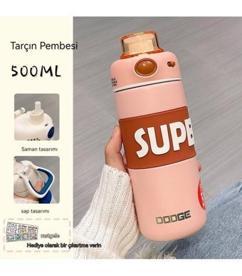 Luckystar 304 Metal 500 ml Termos Pembe