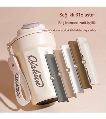 Luckystar Çelik 400 ml Termos Siyah
