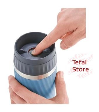 Tefal Travel Mug Easy Twist Paslanmaz Çelik 360 ml Outdoor Termos Mavi