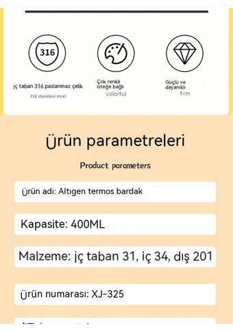 Summer Love 400 ml Termos Beyaz
