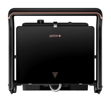 Arçelik TM 6046 C Resital 6 Dilim Teflon Çıkartılabilir Plaka Çift Taraflı 2400 W Izgaralı Siyah Tost Makinesi