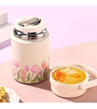 Magideal Suntek Paslanmaz Çelik 400 ml Yemek Outdoor Termos Pembe