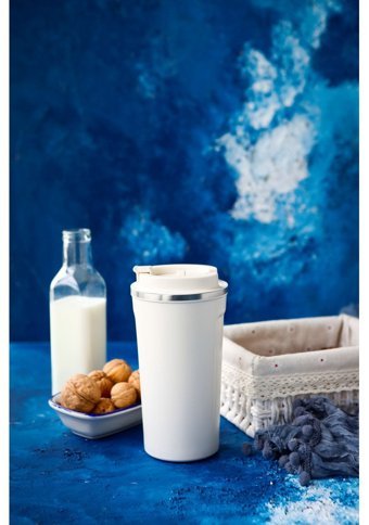 Black Goat Mug Çelik 500 ml Termos Beyaz