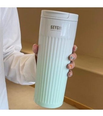 Qianze Çelik 500 ml Termos Yeşil