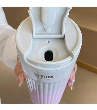 Qianze Çelik 500 ml Termos Yeşil