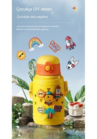 Bozhou Çelik 500 ml Termos Sarı